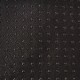 Schwarzer Stoff mit einem strukturierten Muster aus kleinen, glänzenden Punkten, geeignet für Haustierbekleidung oder -zubehör.