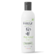 White bottle of Furrish Easy Peasy 2-in-1 dog shampoo, clean eucalyptus scent, black cap, dog illustration.