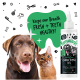 Flasche Bugalugs Clean Teeth Gel mit Katze und Hund, Text „Hält unseren Atem frisch + Zähne gesund!“ und haustierbezogenen Symbolen.