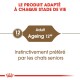 Nourriture pour chats adultes pour seniors de 12 ans et plus, étiquetée "Instinctively preferred by senior cats."