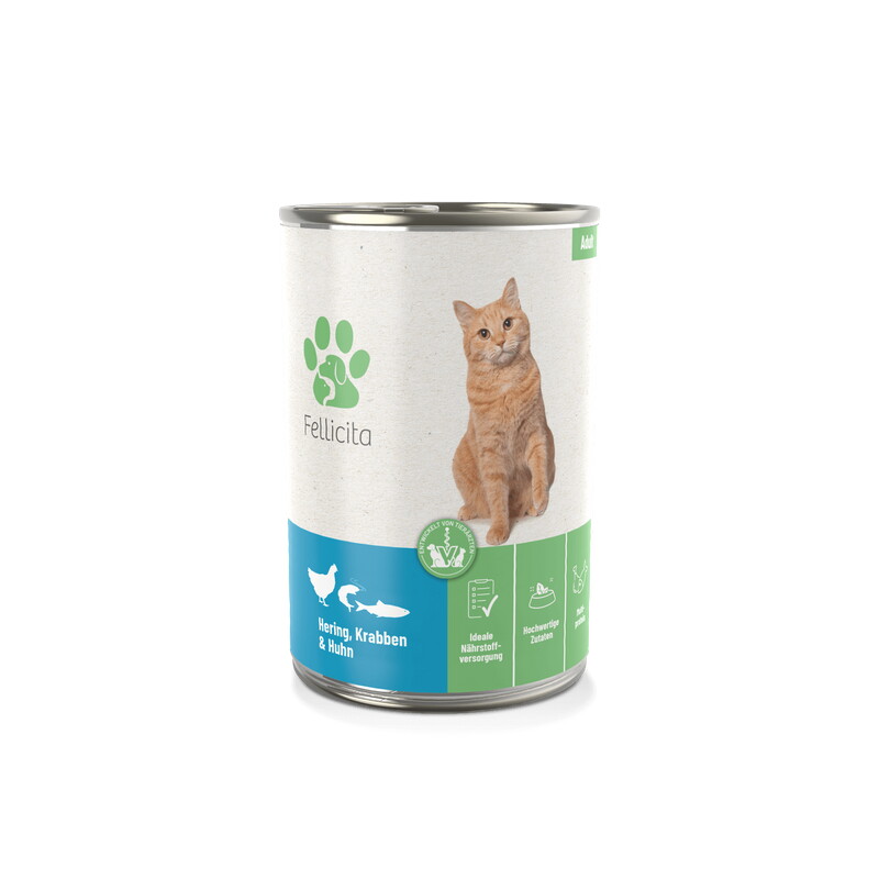 Fellicita Hering, Krabben & Huhn 6x 400g