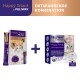 Happy Snack von Feliway Verpackung mit Hühnergeschmack für Katzen, neben dem Feliway Optimum Diffusor-Kit zur Stressreduzierung bei Katzen.