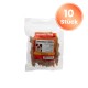 Packung Miracle Dog Snacks Hähnchenbruststreifen für Hunde, 250g, mit "10 Stück"-Etikett.