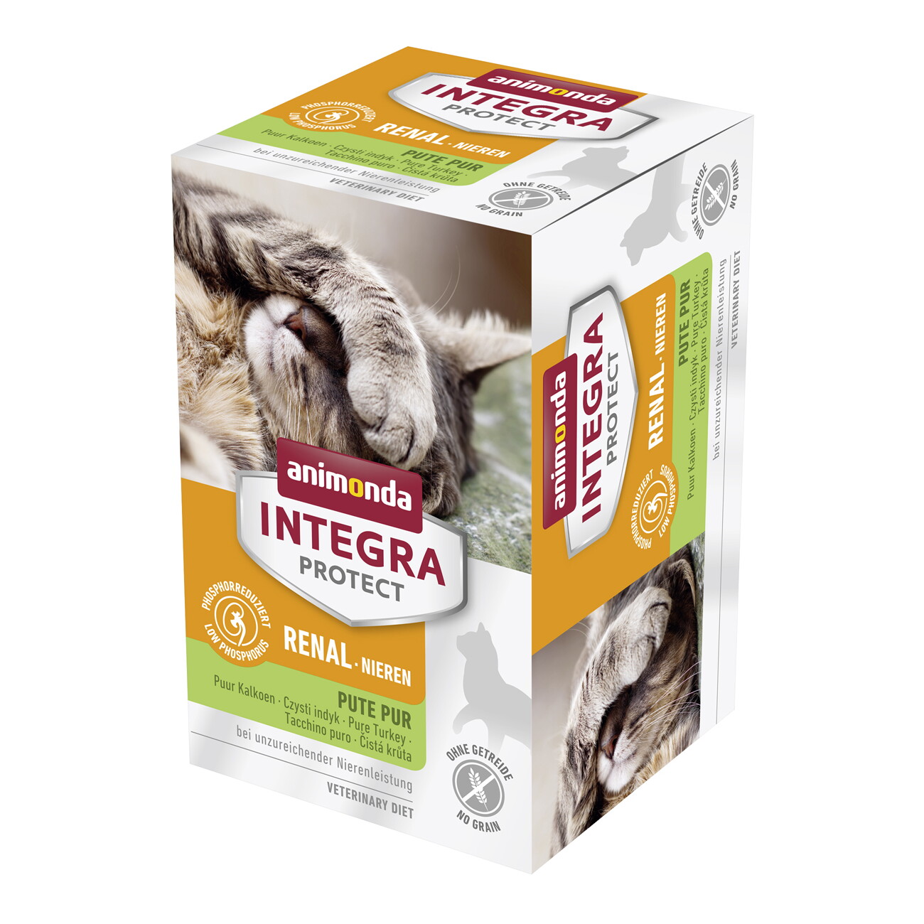 animonda Integra Protect Nassfutter Katze, Adult, Niere 6x100g Pute pur