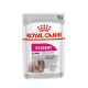 Sachet de nourriture pour chien Royal Canin Exigent, 85g, avec un chien à poils longs sur le devant, étiqueté "Satisfait un appétit difficile."