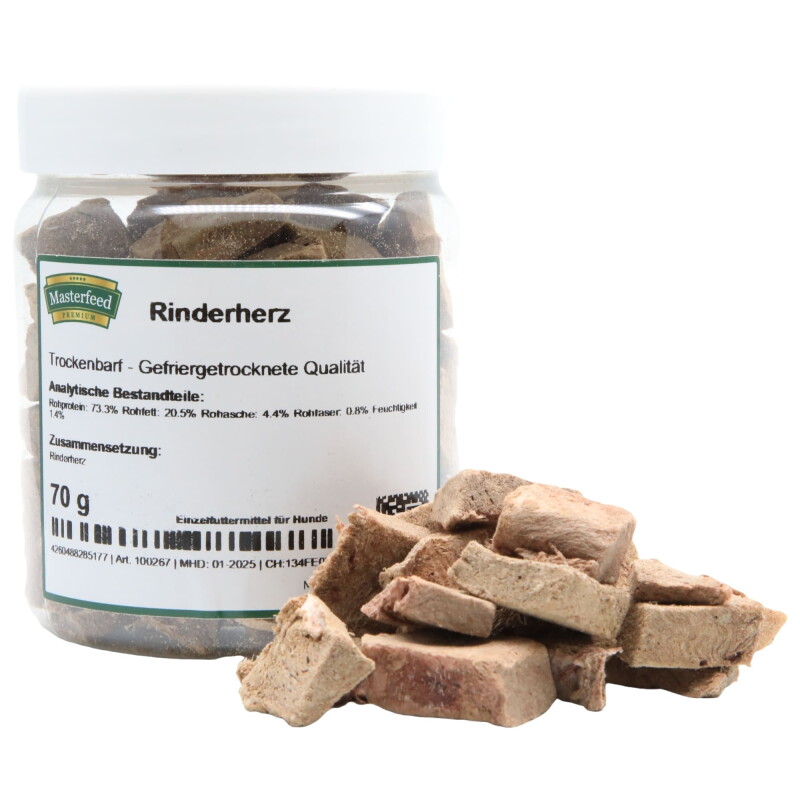 Masterfeed Trockenbarf Rinderherz 1 kg
