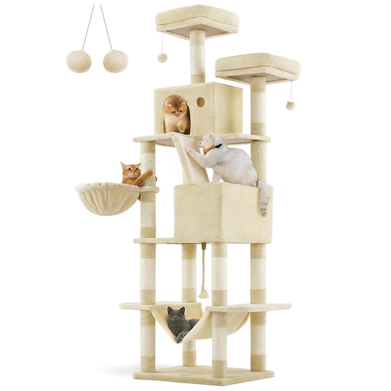 Feandrea Beige Kratzbaum Groß Mehrstöckig - Bild 3