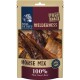 Een pakket Real Nature Wilderness Horse Mix hondensnacks, met een verscheidenheid aan gedroogde paardenvleesstukjes, gelabeld "100% Pferd Cheval Horse."