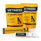 Gelbe VETINESS-Verpackung: EnteroFit Bites (zwei Beutel, 75 Bites/225 g) und EnteroFit Durchfall-Paste 60 ml mit Spritzapplikator.