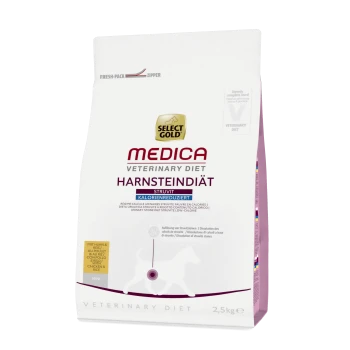 Select Gold Medica Veterinärdiät Harnsteindiät Struvit, 2,5 kg Beutel, entwickelt für die Behandlung von Harnsteinen, kalorienarme Formel.