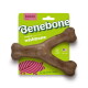 A durable, brown dog chew toy shaped like a bone, featuring the embossed text "Gumbo Bone" on its side.