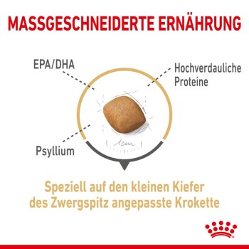 Hundefutter-Kibble für kleine Rassen, mit maßgeschneiderter Ernährung mit EPA/DHA, verdaulichen Proteinen und Flohsamen.