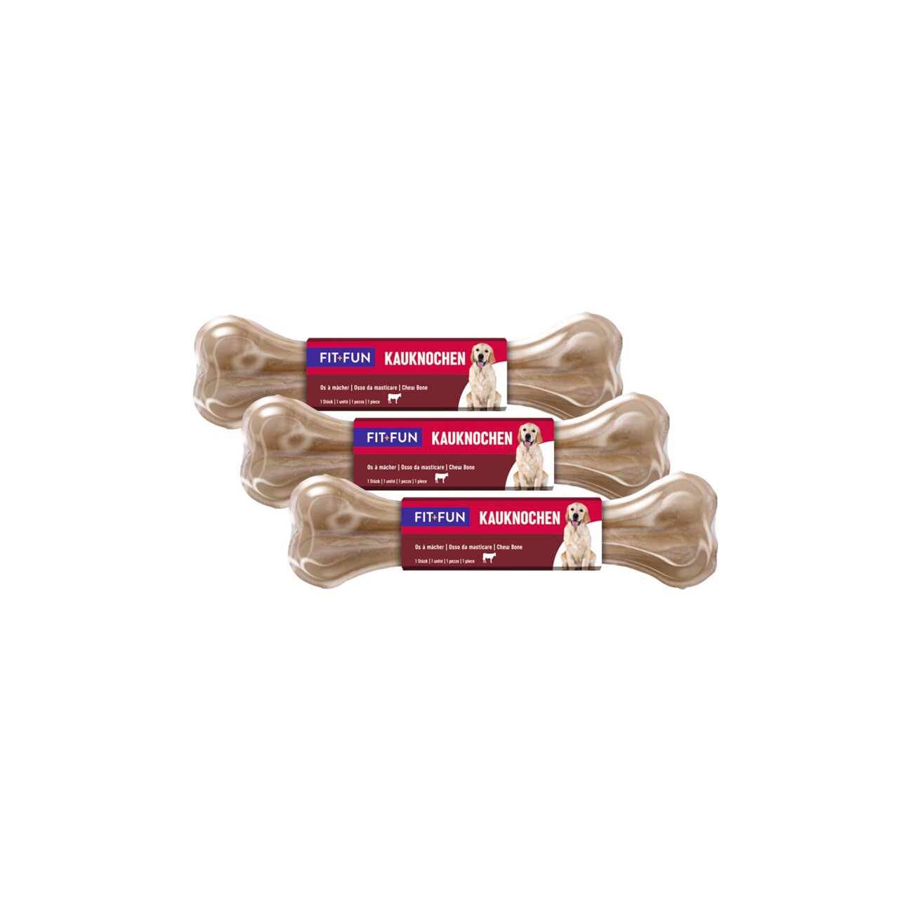 FIT+FUN Kauknochen gepresst 3 Stck, 21 cm | FRESSNAPF