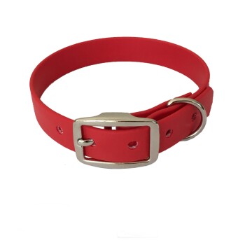 21-30cm HU Biothane Halsband rot 40 cm, 50 cm