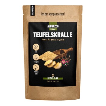 ALPHAZOO Afrikanische Teufelskralle gemahlen für Hunde und Katzen 750 g