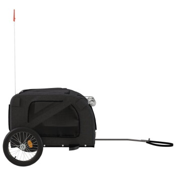 Pet-Stroller - Living Fahrradanhänger Hunde Orange Und Grau Oxford-Gewebe & Eisen