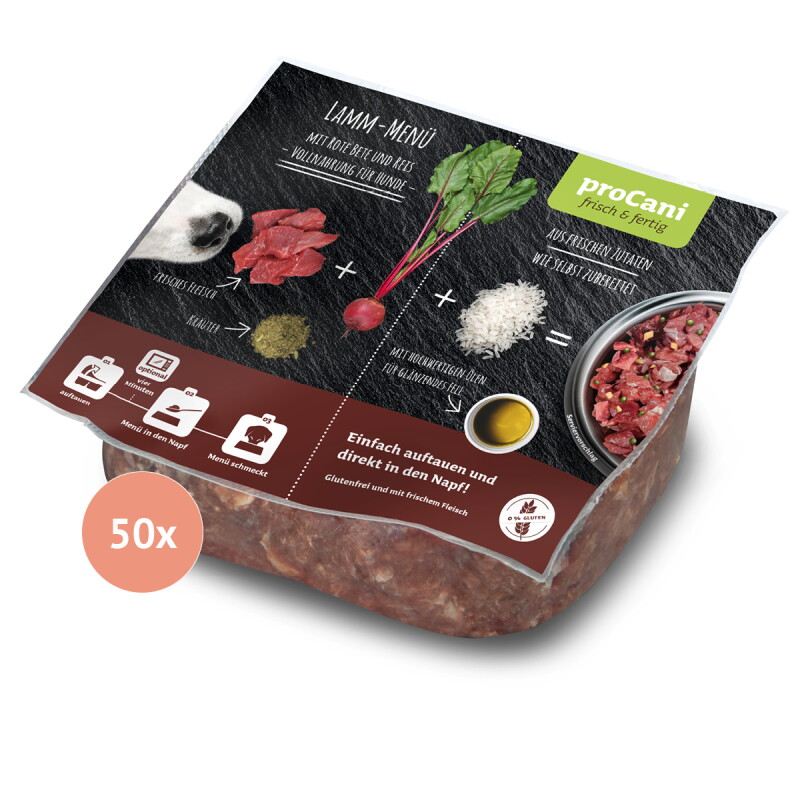 ProCani Lamm Menü - frisch&fertig 50x500 g