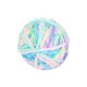 Boule de fil pastel colorée, présentant des nuances de bleu, rose, vert et violet, idéale pour le jeu des animaux de compagnie.