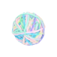Bunte Pastellgarnkugel mit Blau-, Rosa-, Grün- und Lilatönen, ideal für die Spielzeit mit Haustieren.