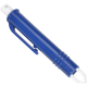 Blaues Haustierpflegewerkzeug mit Clip, mit einer weißen Spitze für eine einfache Anwendung.