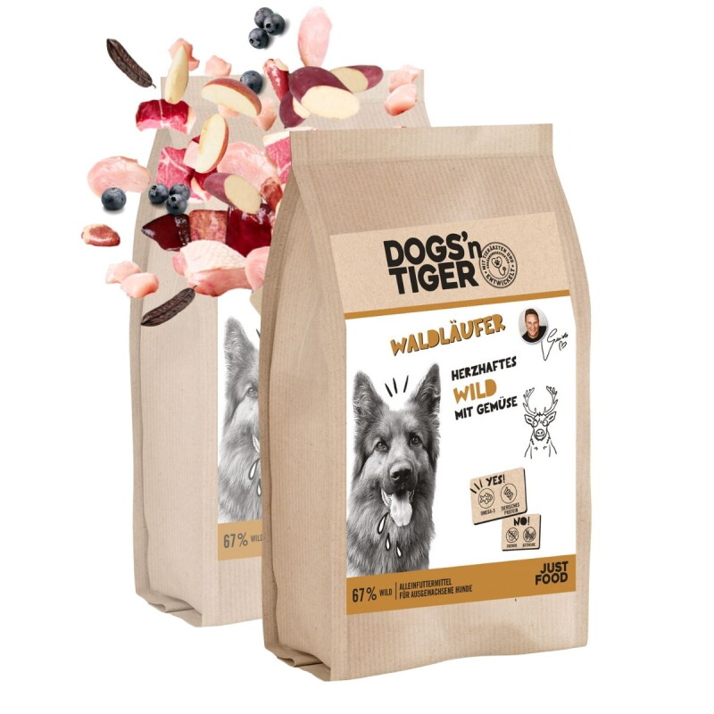 Dogs'n Tiger Adult Waldläufer Wild & Gemüse 2x12 kg