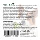 Vita Plus Hundefutterverpackung mit einer Beschreibung seiner Kräuterzutaten für ein gesundes Hundeleben, Anwendungshinweisen und Ernährungsrichtlinien.