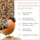 Anzeige: Saatmischung mit ganzen Sonnenblumenkernen und Gimpel; Text: 'Waldvogelfutter mit ganzen Sonnenblumenkernen'
