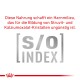 Nährwertinformationen für Haustierfutter, die besagen, dass es ein ungünstiges Harnumfeld für die Bildung von Struvit- und Calciumoxalatkristallen schafft.