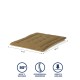 Braunes Haustierbett mit den Abmessungen 70 cm x 90 cm, gekennzeichnet als waschbar bei 95 °C, orthopädisch und langlebig.