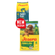 Zwei braune zylindrische Tierfutter-Kroketten auf einfarbigem Hintergrund.