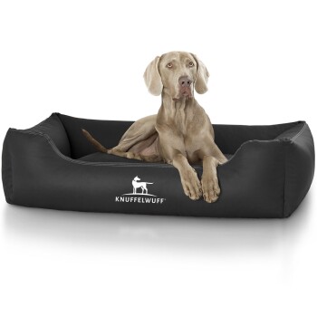 Kunstleder Hundebett Sidney schwarz XXXL
