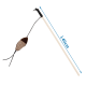 Katzenspielzeugstock mit einem 40 cm langen Stock und einem plüschigen, strukturierten Köder am Ende, entworfen für interaktives Spielen.