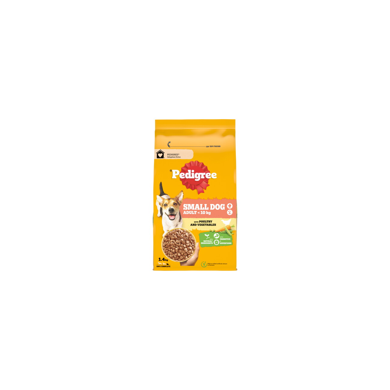 Pedigree Adult Small Dog Poultry & Vegetable Dry Dog Food 1.4kg