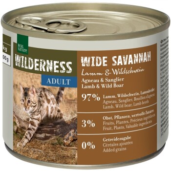 WILDERNESS Adult Wide Savannah Jagnięcina i dzik 6x200 g