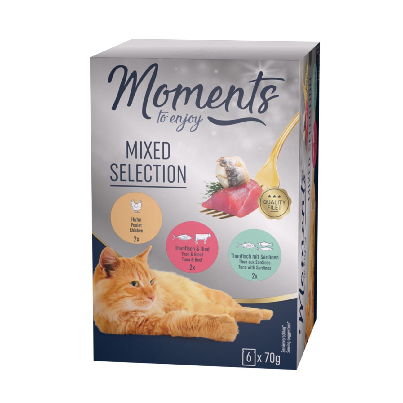 MOMENTS Nassfutter Katze Adult, Mixed Selection 6x70 g | FRESSNAPF