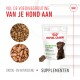 Royal Canin Digestion Chews für Hunde, mit einer Tüte, die einen braunen Hund zeigt und den Text hervorhebt: '84% der Besitzer sind zufrieden.'
