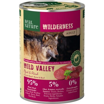 WILDERNESS Adult Wild Valley — Konina i wołowina 6x400 g