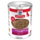 Hill's Science Plan Dosenfutter für Hunde (Loaf Pâté) mit Schüsselabbildung; Aufschrift Healthy Recipe with Beef und Adult 1–6.