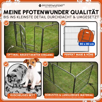 Mann in schwarzer Kapuzenjacke und Jeans kniet neben einem Deutschen Schäferhund vor einer Steinmauer im Freien.