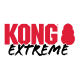 KONG Extreme-Logo in fettem Rot und Schwarz, mit einer stilisierten KONG-Spielzeug-Silhouette.