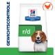 Hill's Prescription Diet r/d hondenvoedingszak, met een groen label en de tekst 'Gewichtskontrolle' aan de linkerkant.