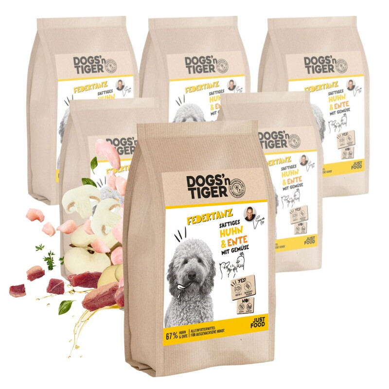 Dogs'n Tiger Adult Federtanz Huhn & Ente 6x2 kg