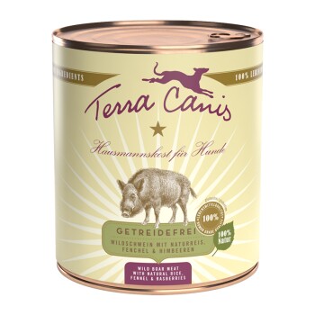 Terra Canis Classic Adult 6x800g Wildschwein mit Naturreis, Fenchel & Himbeeren