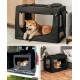 Hundetransportbox - faltbar - schwarz XXL