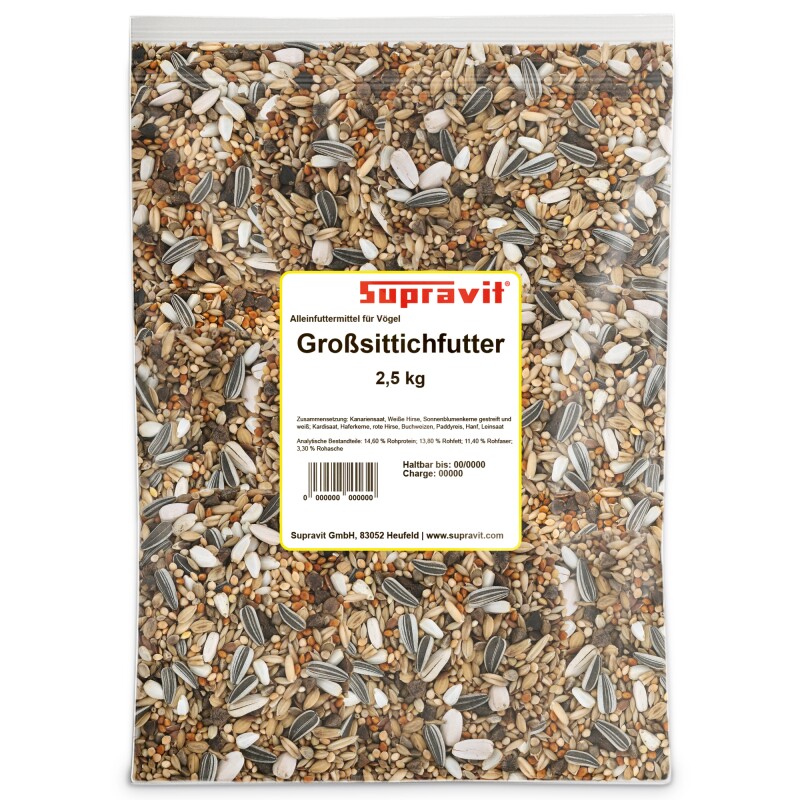 Supravit Großsittichfutter - Körnermischung für Großsittiche 2,5 kg