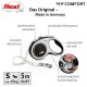 Flexi New Comfort Hundeleine, ausgestattet mit einem ergonomischen Softgriff, robustem Riemen und einem komfortablen Bremssystem. Geeignet für Hunde bis 15 kg.