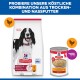 Hill's Science Plan Trockenfuttersack und Dose mit Hühner-Nassfutter, Aufschriften 'Adult 1–6', 'Healthy 100% Balanced' und 'Healthy recipe with chicken'