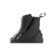 Schwarze Leder-Ankle-Boots mit einem seitlichen Reißverschluss, mit einer strukturierten Oberfläche und einer Schlaufe hinten.