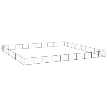 Hundezwinger Stahl schwarz 10 m, 10 m, 70 cm