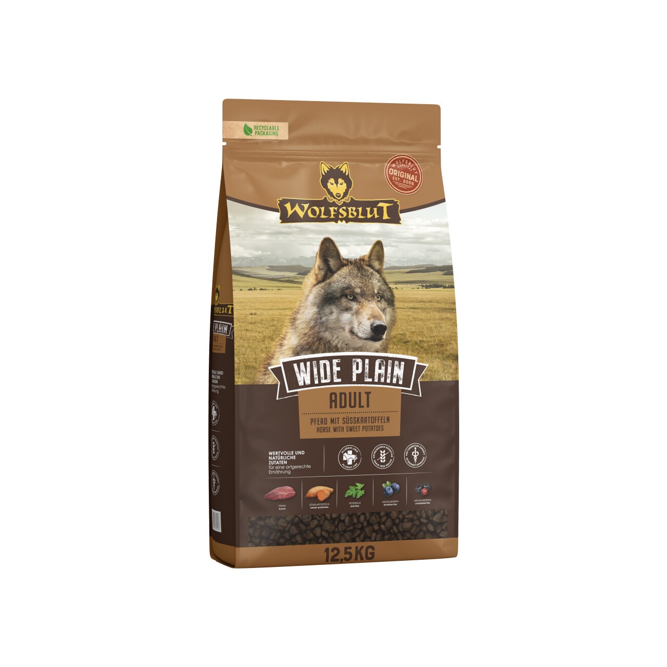 WOLFSBLUT Wide Plain Hund Trockenfutter, Adult 12,5 kg | FRESSNAPF